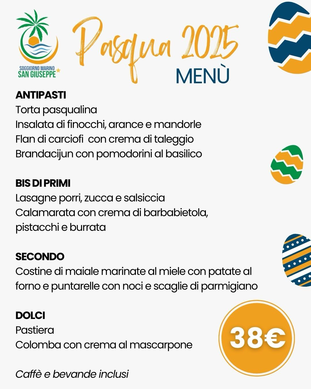 menu di pasqua 2025